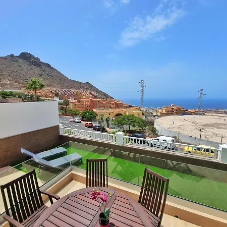 Moderna Casa, Terraza Vistas Mar Wifi Y Piscina Lägenhet